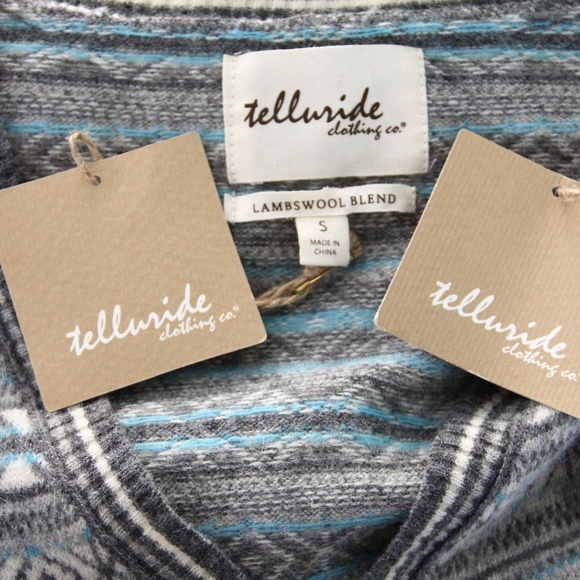 Telluride Clothing Co Women Wool Cardigan Sweater NEW Faire Isle striped Small - Picture 5 of 8